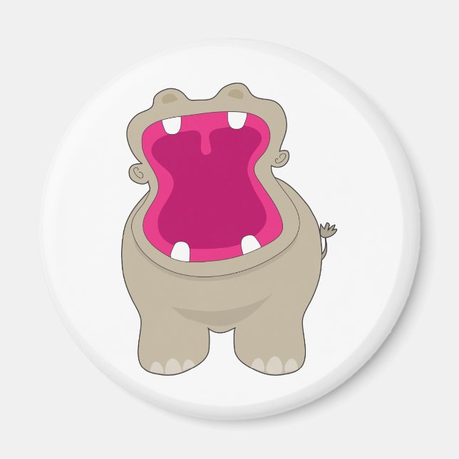 Hippo Big Mouth Magnet (Front)