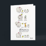 HIPPO BIRDIE CARD<br><div class="desc">A Boynton Classic. An unpretentious hippo,  birdie,  and two ewe make for what is,  rumour has it,  the bestselling birthday card ever. Over ten million copies sold. (!)</div>