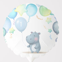 Hippo Birthday soft blue