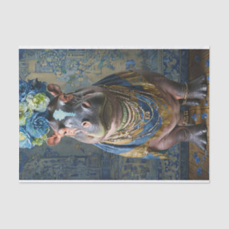 Hippo Blooms Tissue Paper