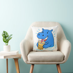 Hippo Boba Cushion