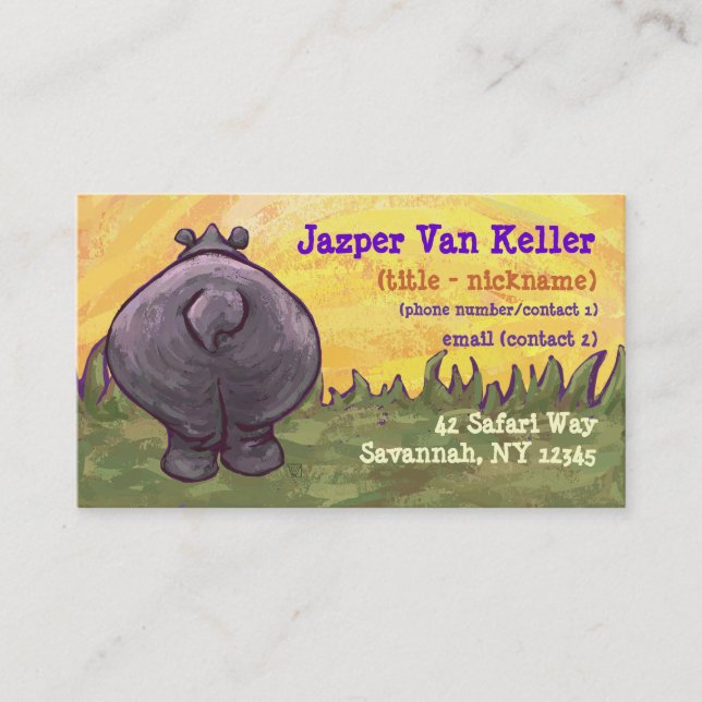 Hippo Business Card (Front)