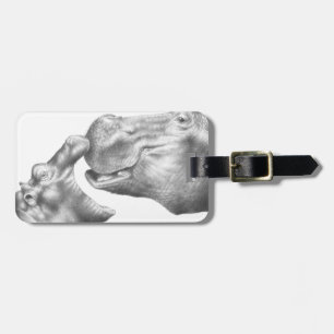 Hippo & Calf Luggage Tag