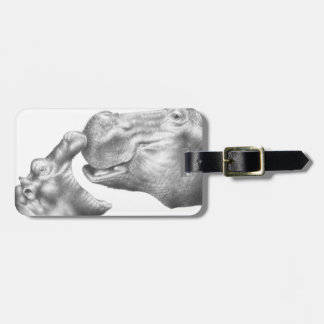 Hippo & Calf Luggage Tag