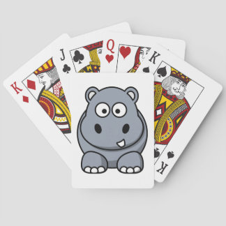 Hippo cartoon playing cards