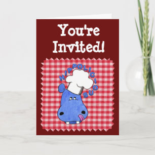 Hippo Chef Hippolicious Invitation