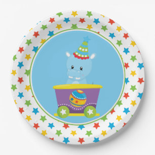 Hippo   Circus Train   Circus Theme Paper Plate