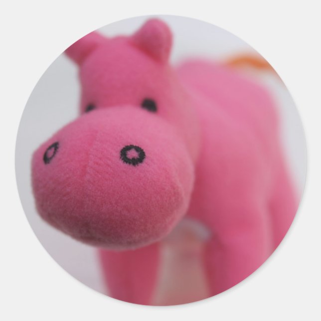 Hippo Classic Round Sticker (Front)