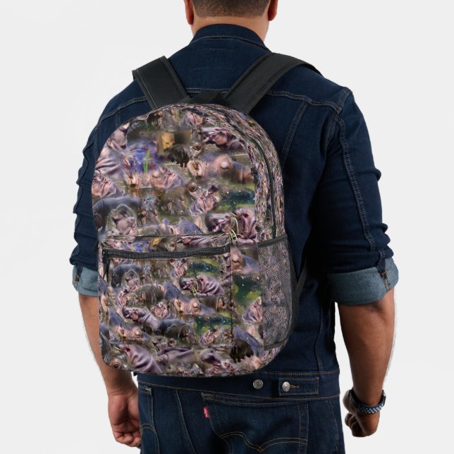 Hippo Collarge,  Printed Backpack (Insitu (Model))