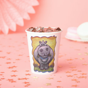 Hippo Coming and Going Party Paper Cups