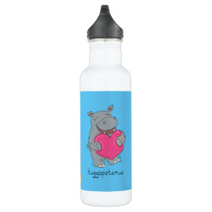 Hippo Cute Kids Valentine's Day 710 Ml Water Bottle