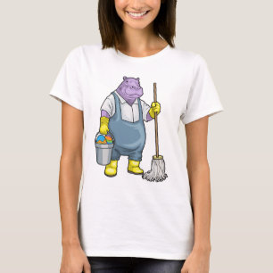 Hippo Easter Cleaning T-Shirt