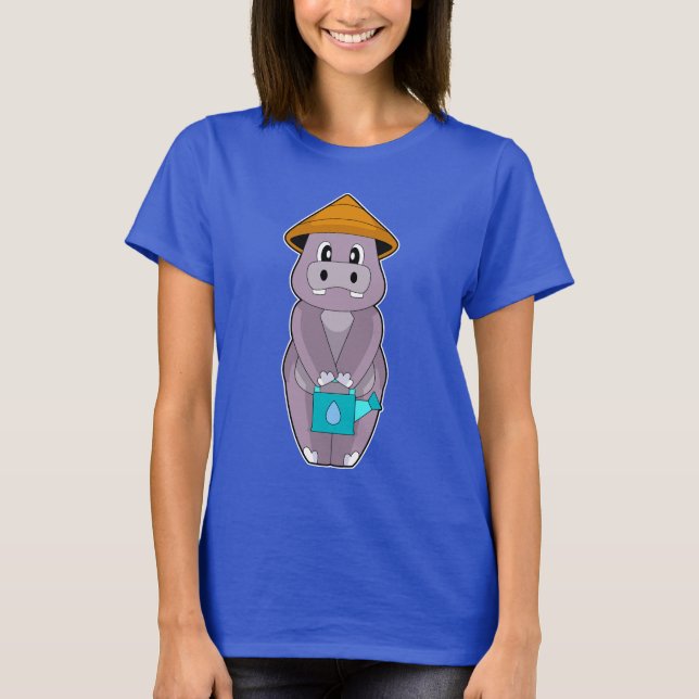 Hippo Farmer Watering can T-Shirt (Front)