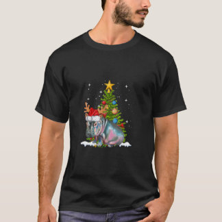 Hippo Fiona Christmas Tree Hippopotamus  T-Shirt
