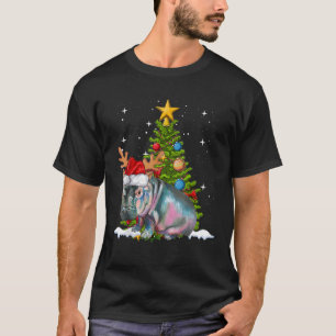 Hippo Fiona Christmas Tree Hippopotamus T-Shirt