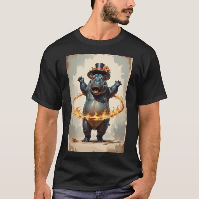 Hippo fire hula T-Shirt (Front)