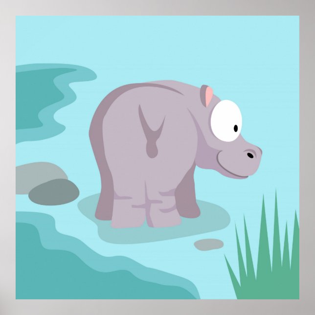 Hippo from my world animals serie poster (Front)