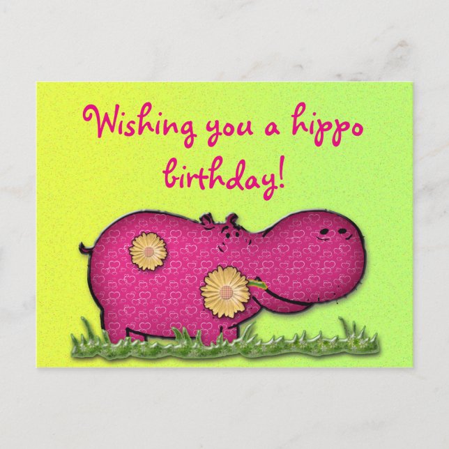 hippo fun postcard (Front)