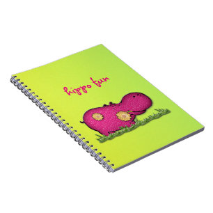 hippo fun spiral notebook