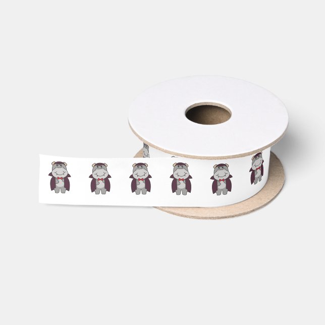 Hippo Halloween Cute Devil Vampire Costume Satin Ribbon (Spool)