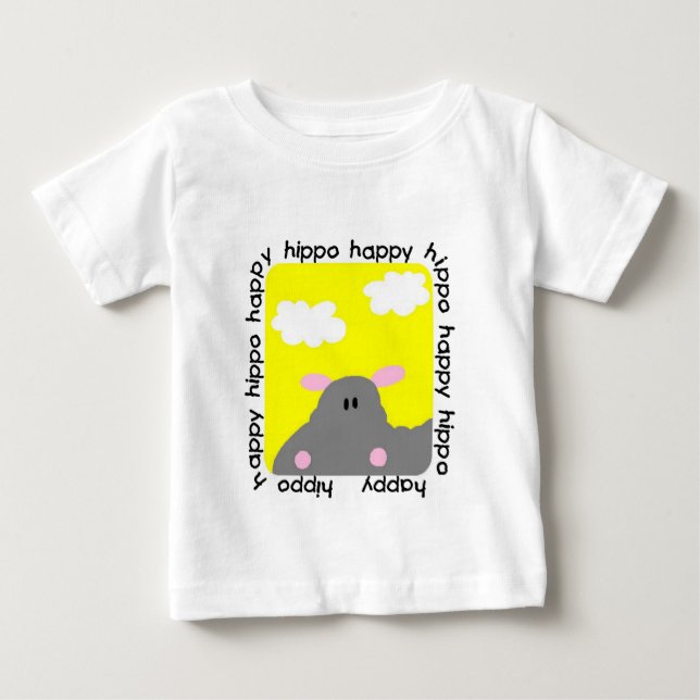 Hippo Happy Baby Tutu Bodysuit (Front)
