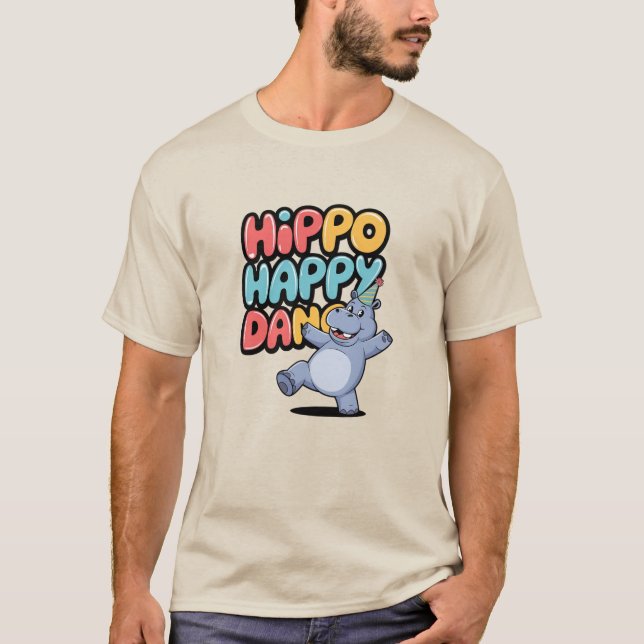 Hippo Happy Dance T-Shirt (Front)