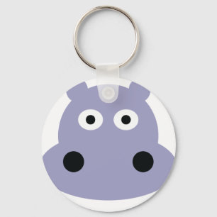 hippo head key ring