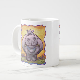 Hippo Heads and Tails Jumbo Large Coffee Mug