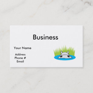 hippo hiding in water business card