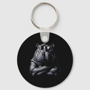 Hippo Hippopotamus Animal Muscle Bodybuilding Gym Key Ring