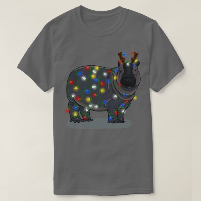 Hippo Holidays T-Shirt (Design Front)