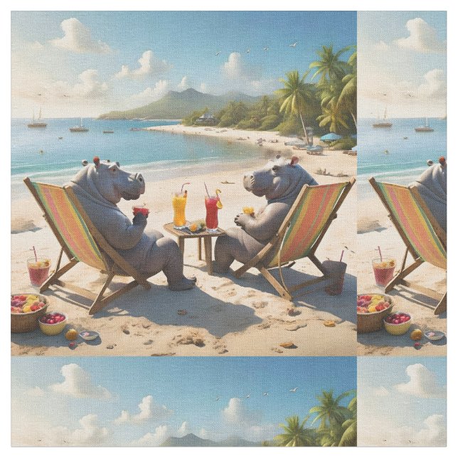 Hippo Hour: Beachside Cocktails and Good Times, Fabric (Close Up)