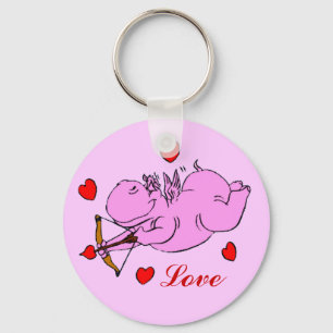 Hippo Love Keychain
