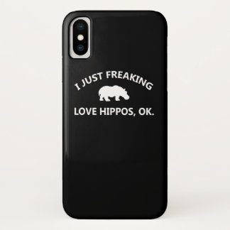 Hippo Lover Gift| I Just Freaking Love Hippo Ok Case-Mate iPhone Case