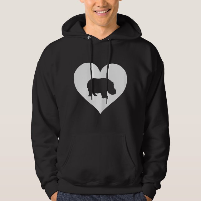 Hippo Lover Hippopotamus & Kids Hoodie (Front)