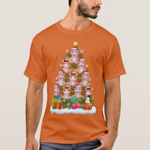 Hippo Lover Xmas Holiday Funny Hippopotamus Christ T-Shirt