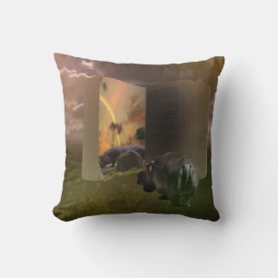 Hippo Loves Hippo In Story Book, Cushion