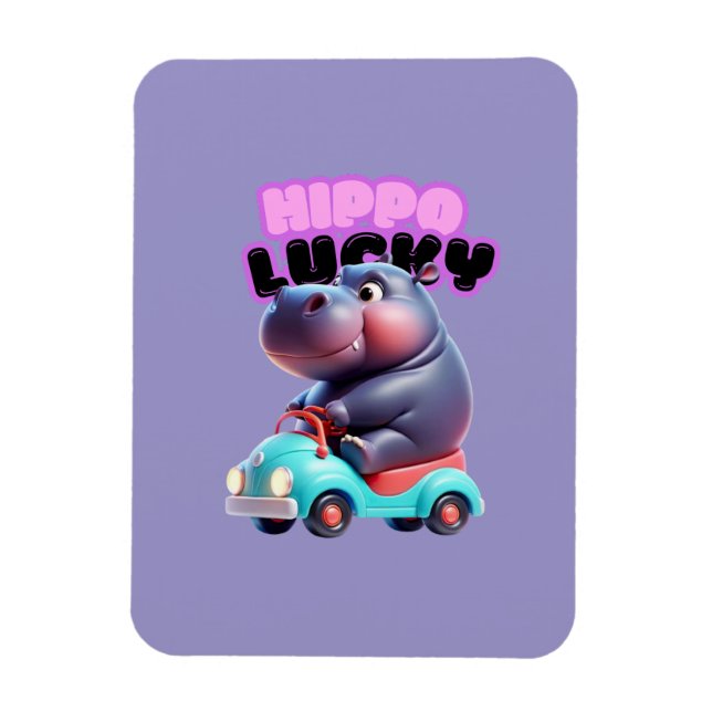 Hippo Lucky Magnet (Vertical)