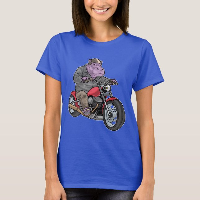 Hippo Motorcycle T-Shirt (Front)