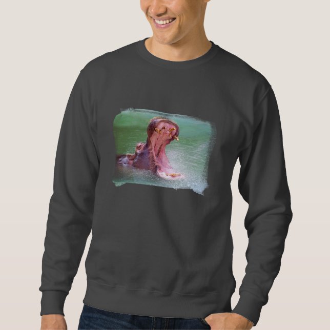 Hippo Mouth Open Sweatshirt (Front)