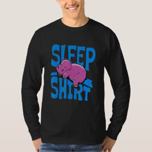 Hippo Pajamas Cute Hippos Sleep Pajama Sleeping An T-Shirt