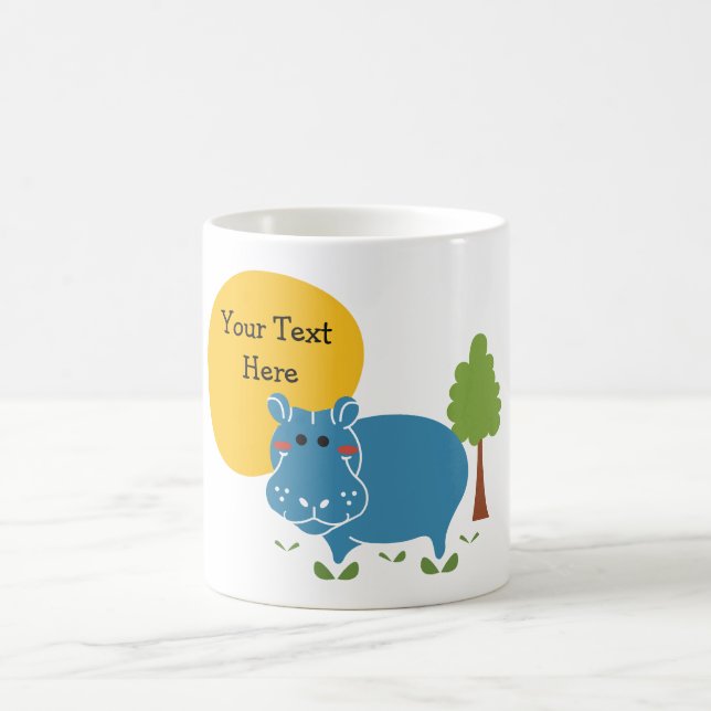 Hippo Personalise with Text Coffee Mug (Center)