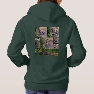 Hippo Photo Collage, Hoodie