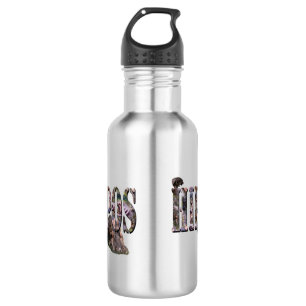 Hippo Picture Logo With Hippos, 532 Ml Water Bottle