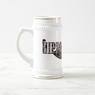 Hippo Picture Logo With Hippos, Beer Stein