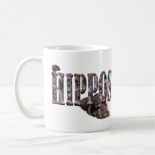 Hippo Picture Logo With Hippos, Coffee Mug