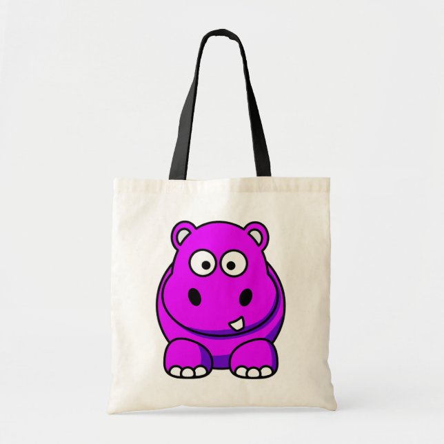 Hippo Pink Tote Bag (Front)