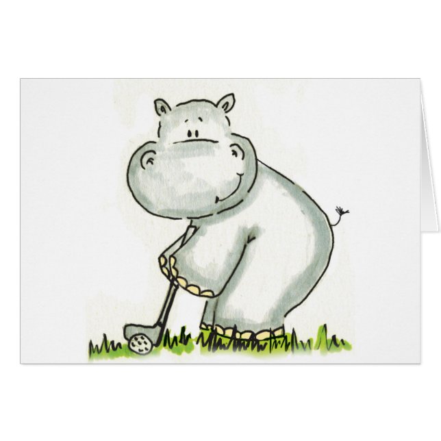 Hippo plays Golf (Front Horizontal)