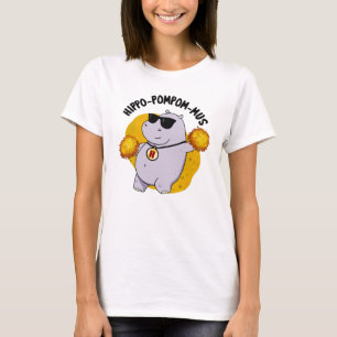 Hippo-pompom-mus Funny Animal Hippo Pun T-Shirt