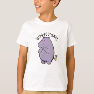 Hippo-poot-amus Funny Farting Hippo Pun  T-Shirt